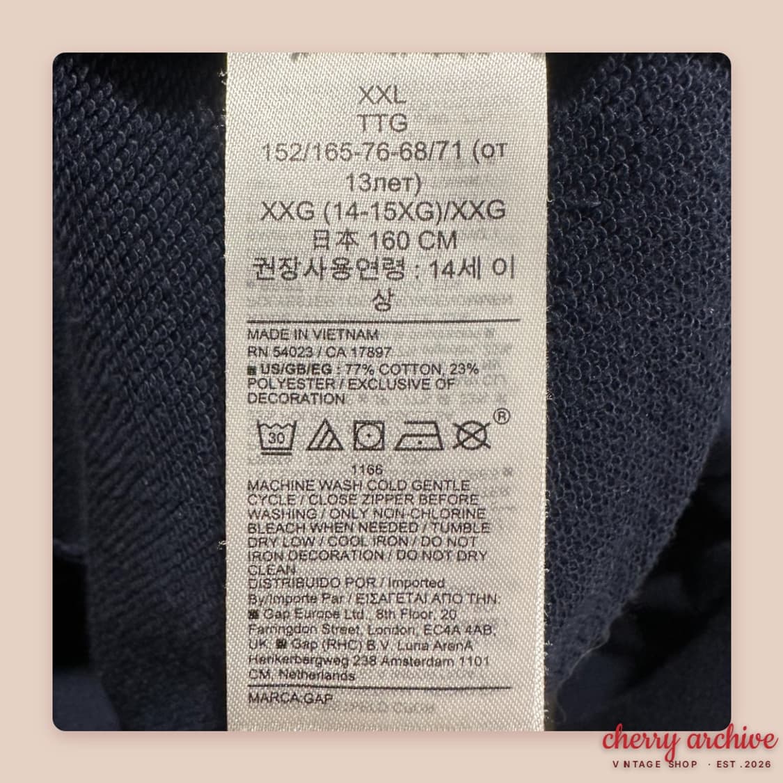 갭 네이비 후드집업 상품이미지4