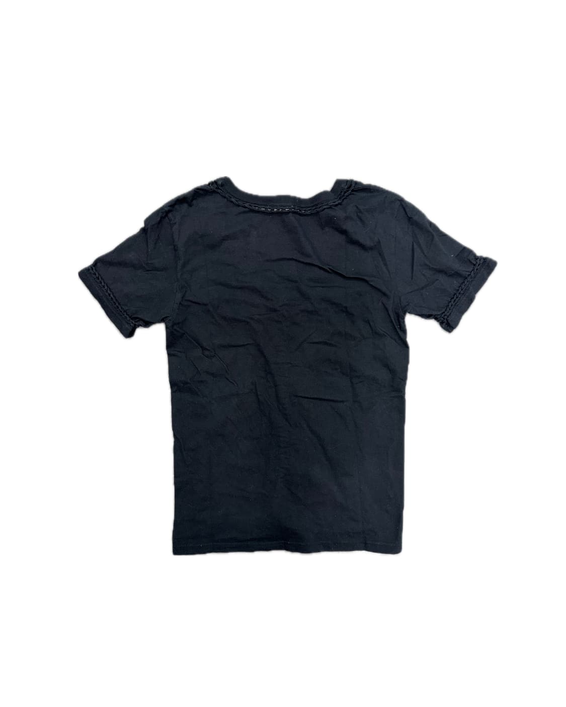 Number (N)ine 뜨개 반팔 티셔츠 블랙 상품이미지2