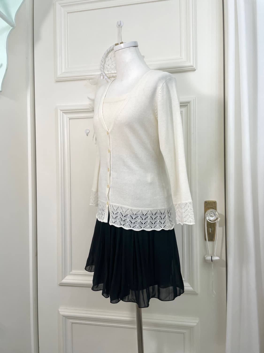 ivory crochet point v-neck cardigan&ivor 상품이미지3