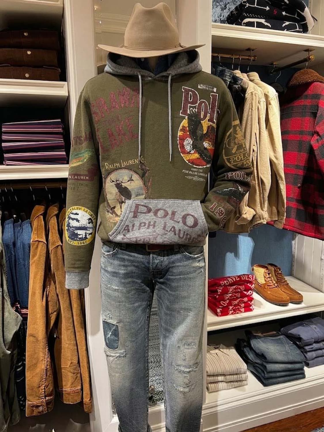 폴로 랄프로렌 스포츠맨 올오버 크렉바인더 에프터후디 스웻셔츠 상품이미지3