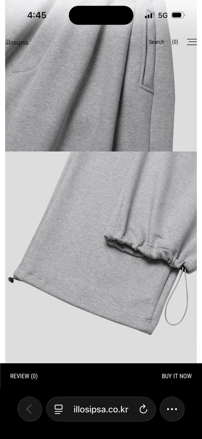 디토 벌룬 스웻 팬츠 멜란지그레이 상품이미지3