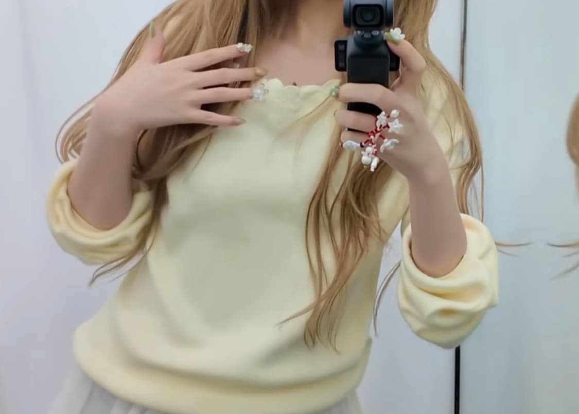 빈티지 플라워 니트 (유튜버 착용) 상품이미지2