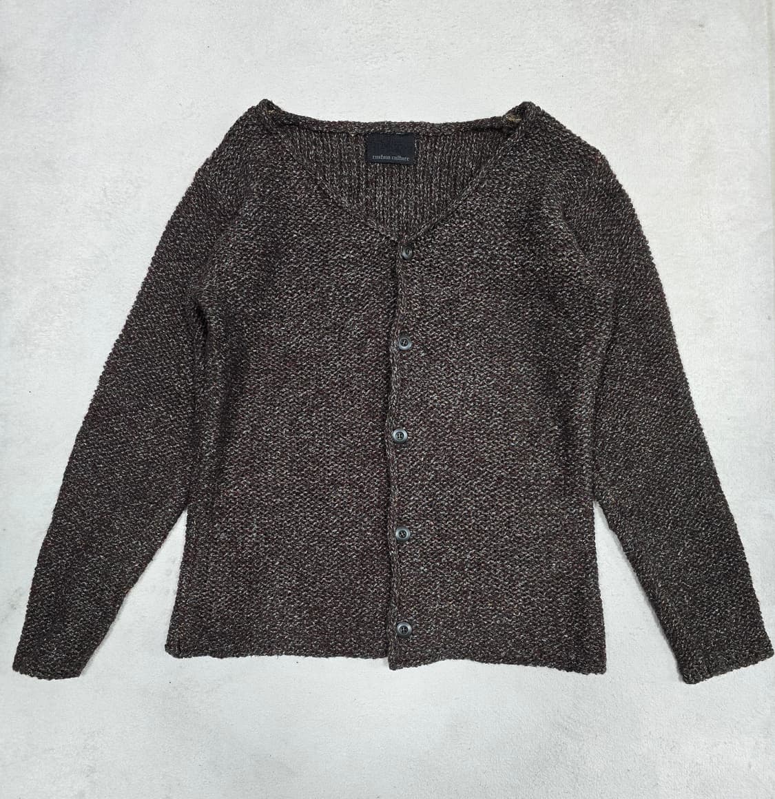 Custom Culture 커스텀컬처 브라운 울 니트 가디건 48사이즈 상품이미지3