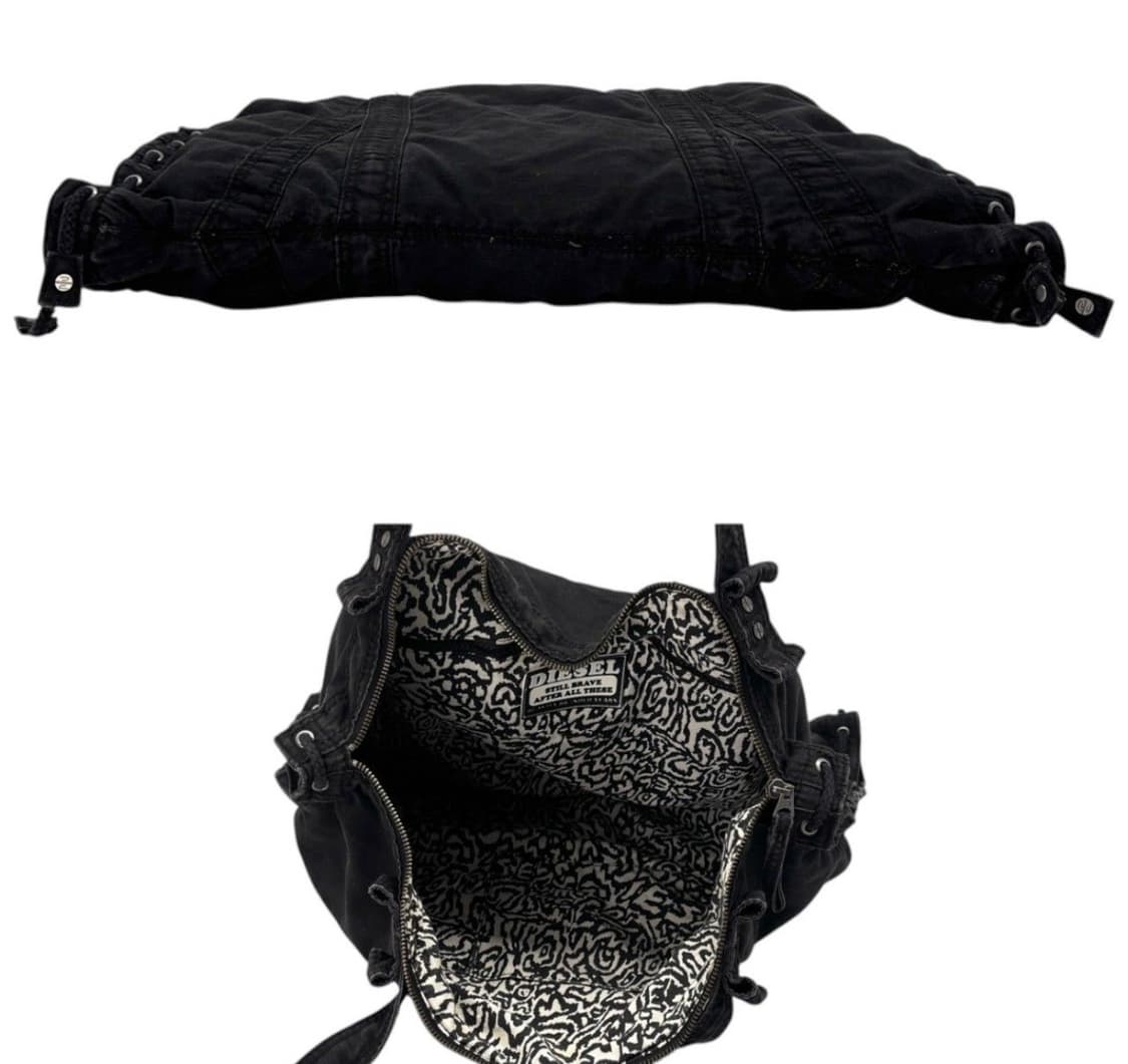 디젤 블랙 코튼 토트백 디젤가방 y2k 갸루가방 상품이미지3