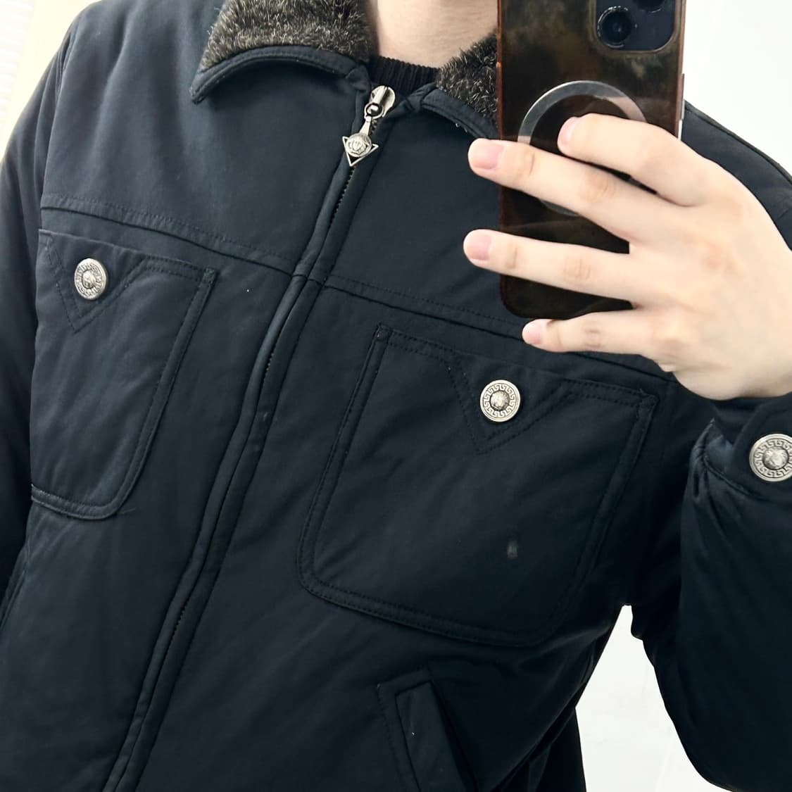 베르사체 스포츠 90s 쉐르파 점퍼 자켓 상품이미지4