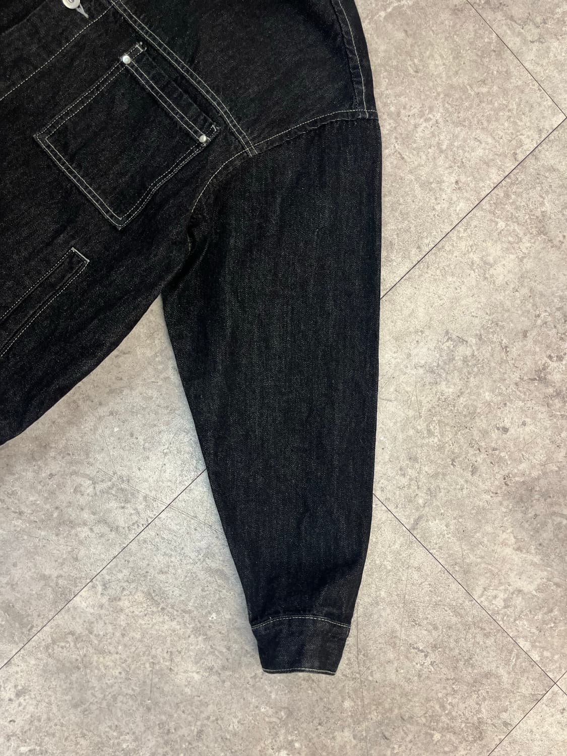 빈티지 흑청 데님 자켓 XL #csz4169 상품이미지7