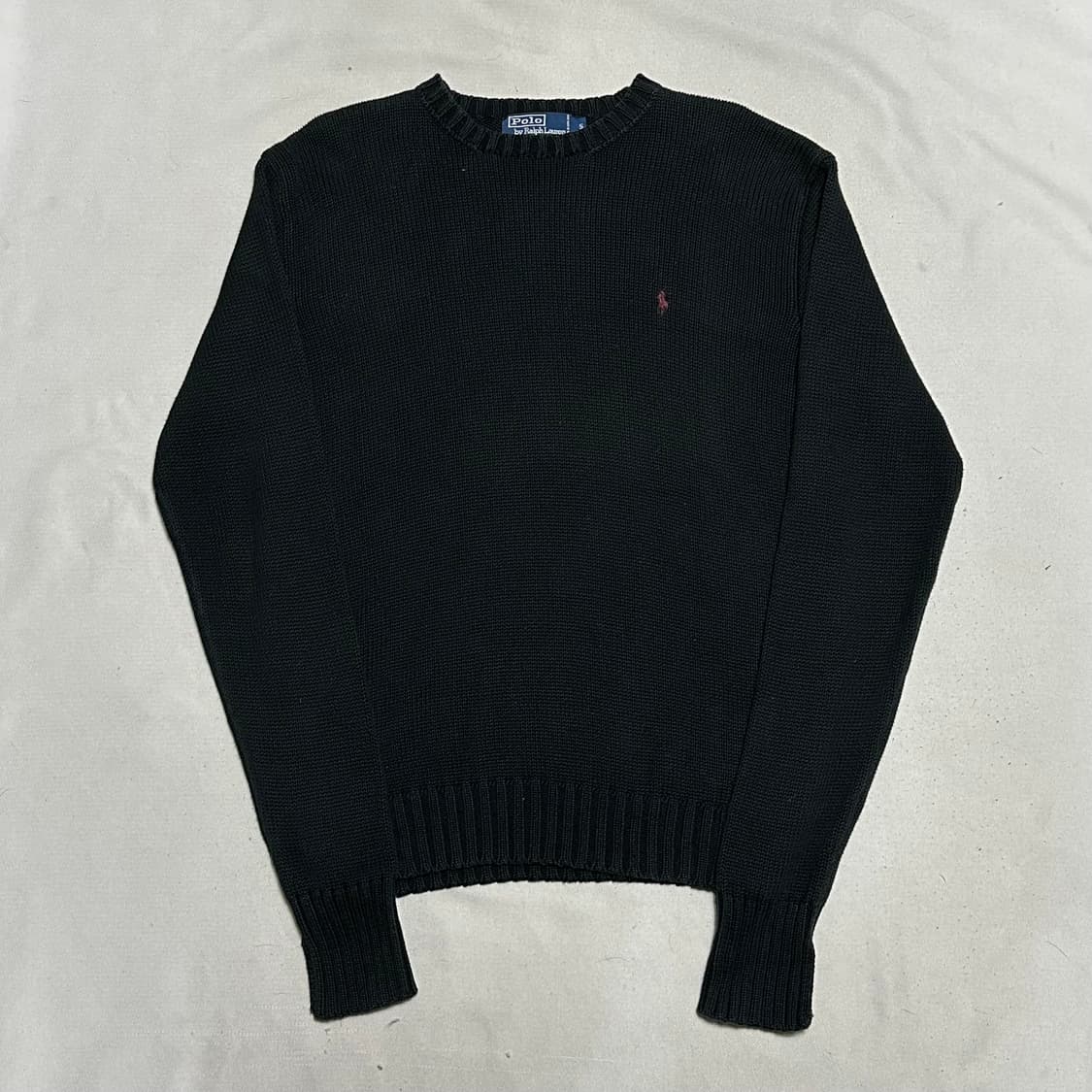 S 폴로랄프로렌 코튼 라운드넥 블랙 니트  상품이미지2