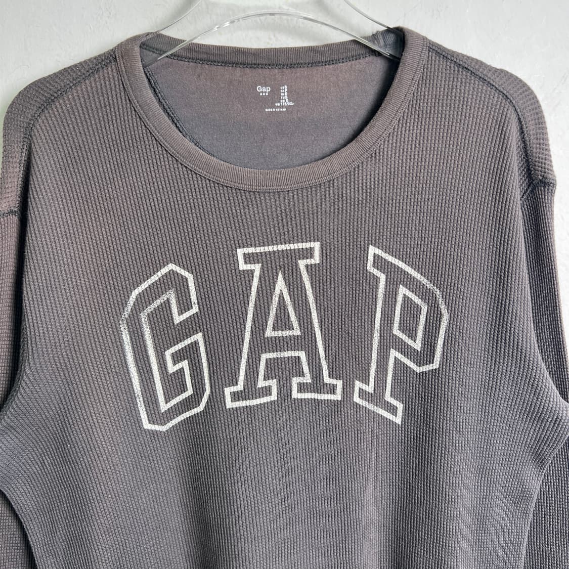 GAP 갭 차콜 그레이 와플 롱슬리브 티셔츠 S 상품이미지5