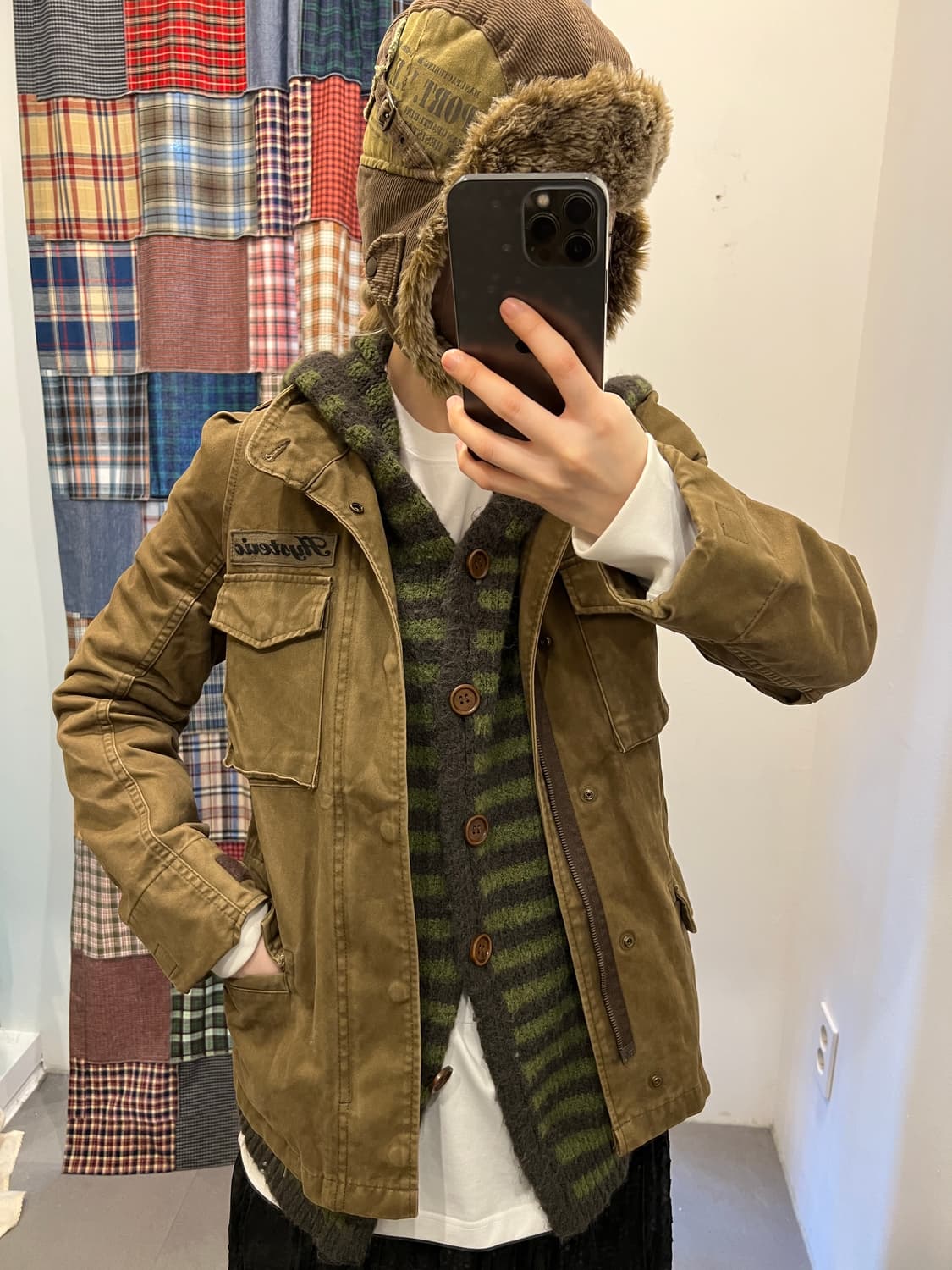 히스테릭 글래머 카키 핑크 야상 상품이미지2