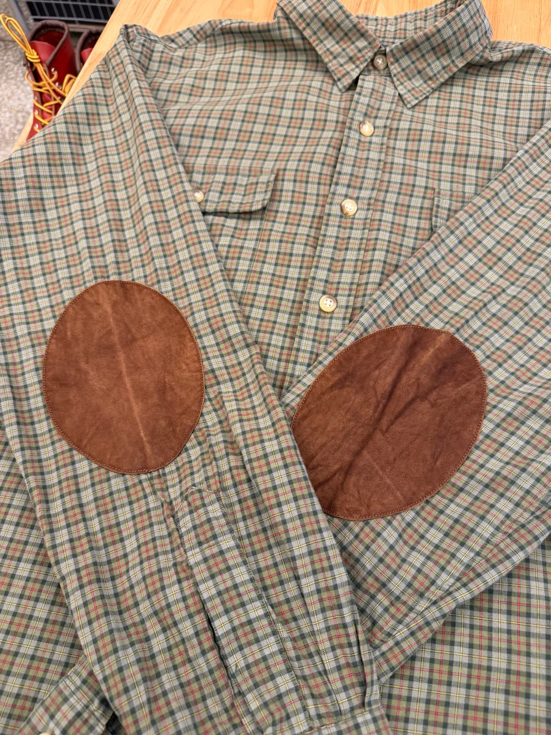 폴로 엘보패치 체크 셔츠 상품이미지2