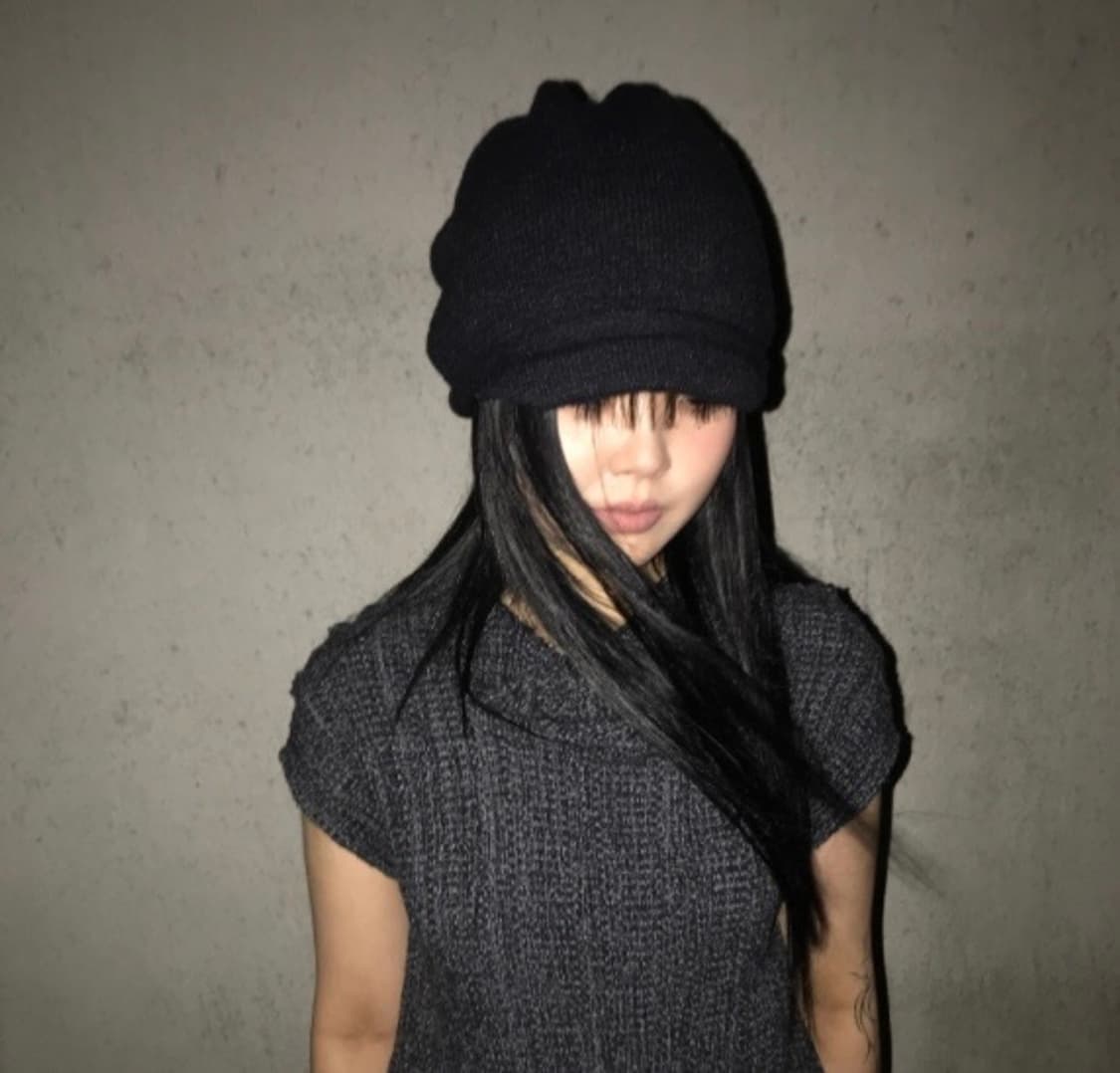 (반택포) Cap beanie 차콜 블랙 색상 상품이미지1