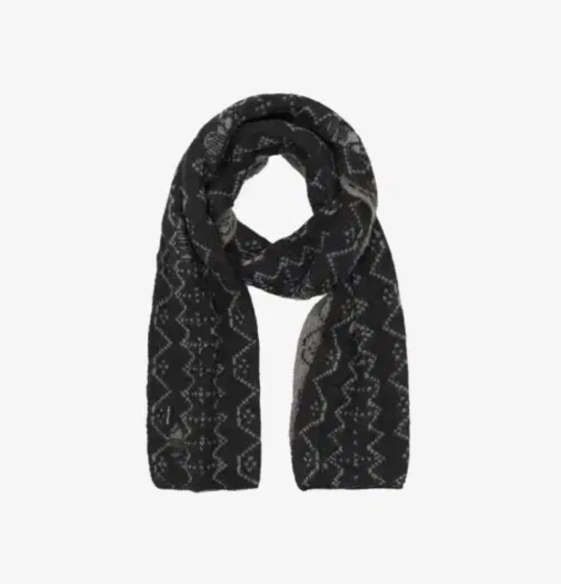 폴리테루 에스닉 패턴 머플러 노르딕 블랙 상품이미지1