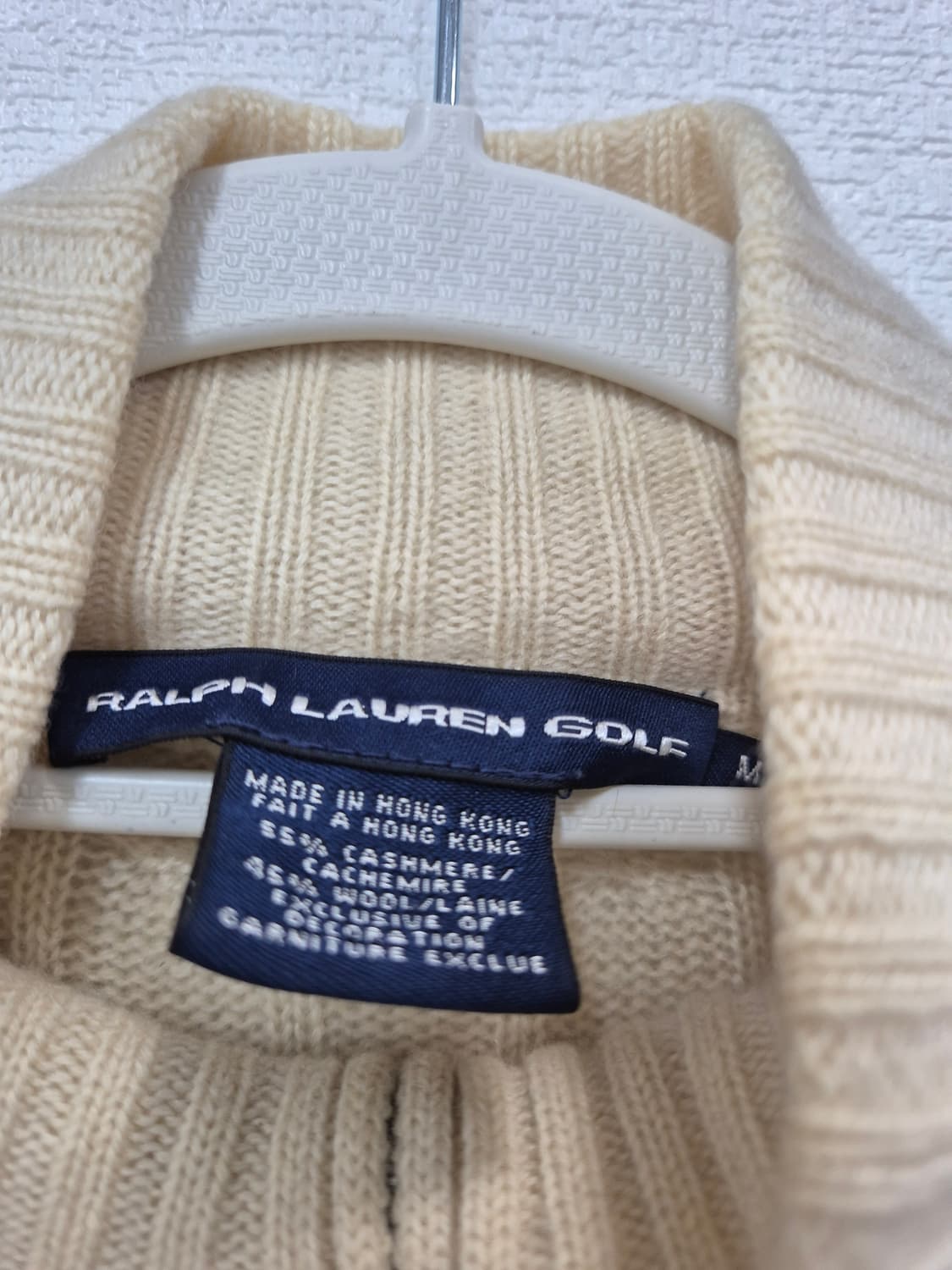 폴로 케이블 꽈배기 반집업 니트 / 55(정품) 상품이미지5