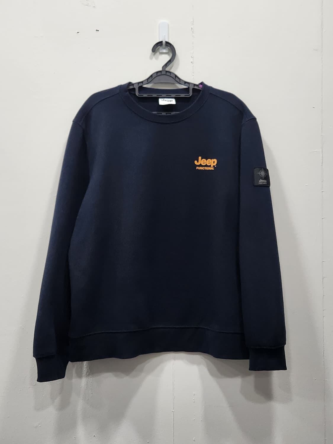 Jeep 네이비 기모 맨투맨 티셔츠 남성 110 XXL 상품이미지2