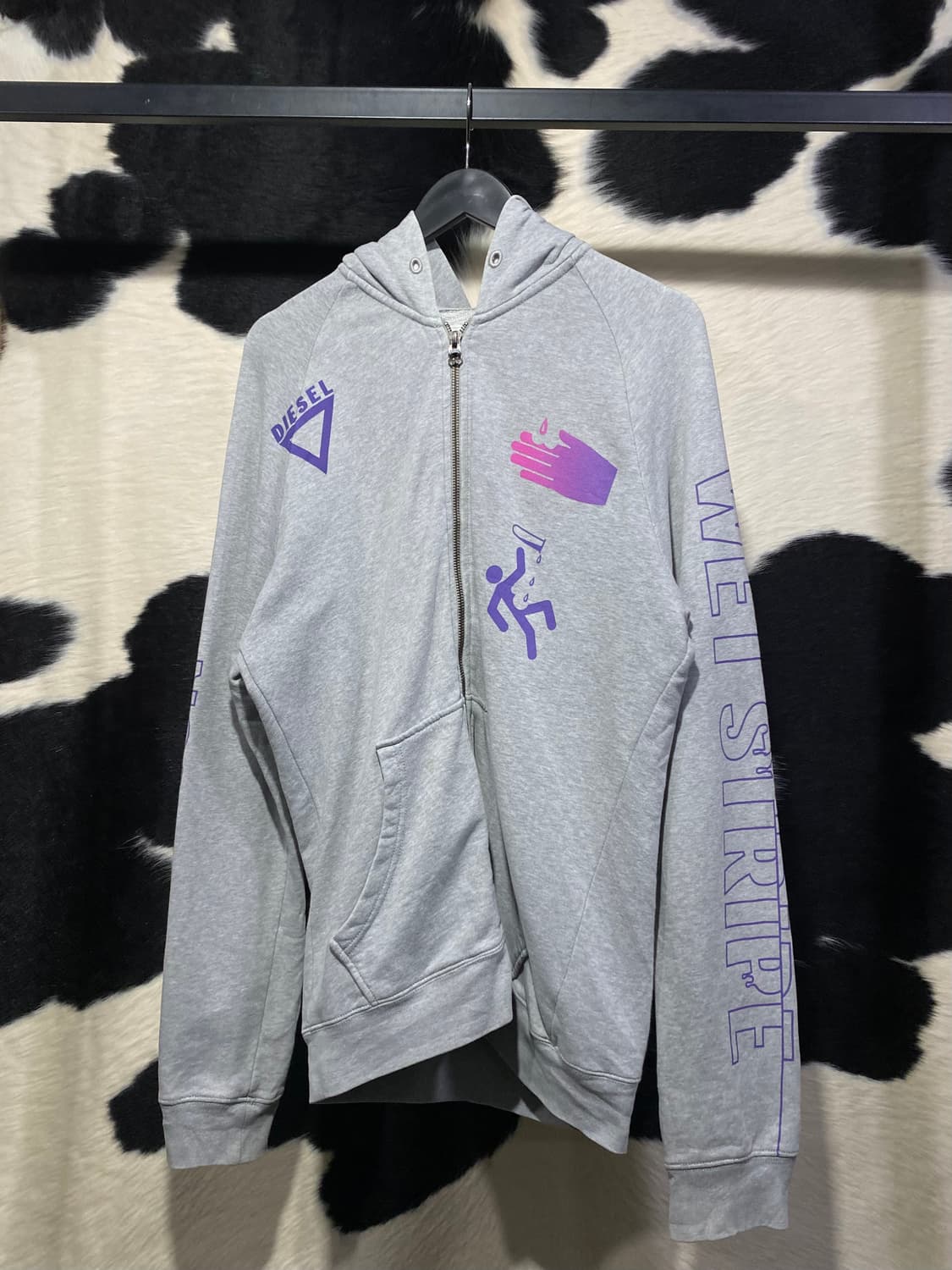 Diesel 그라데이션 프린팅 후드집업 상품이미지2