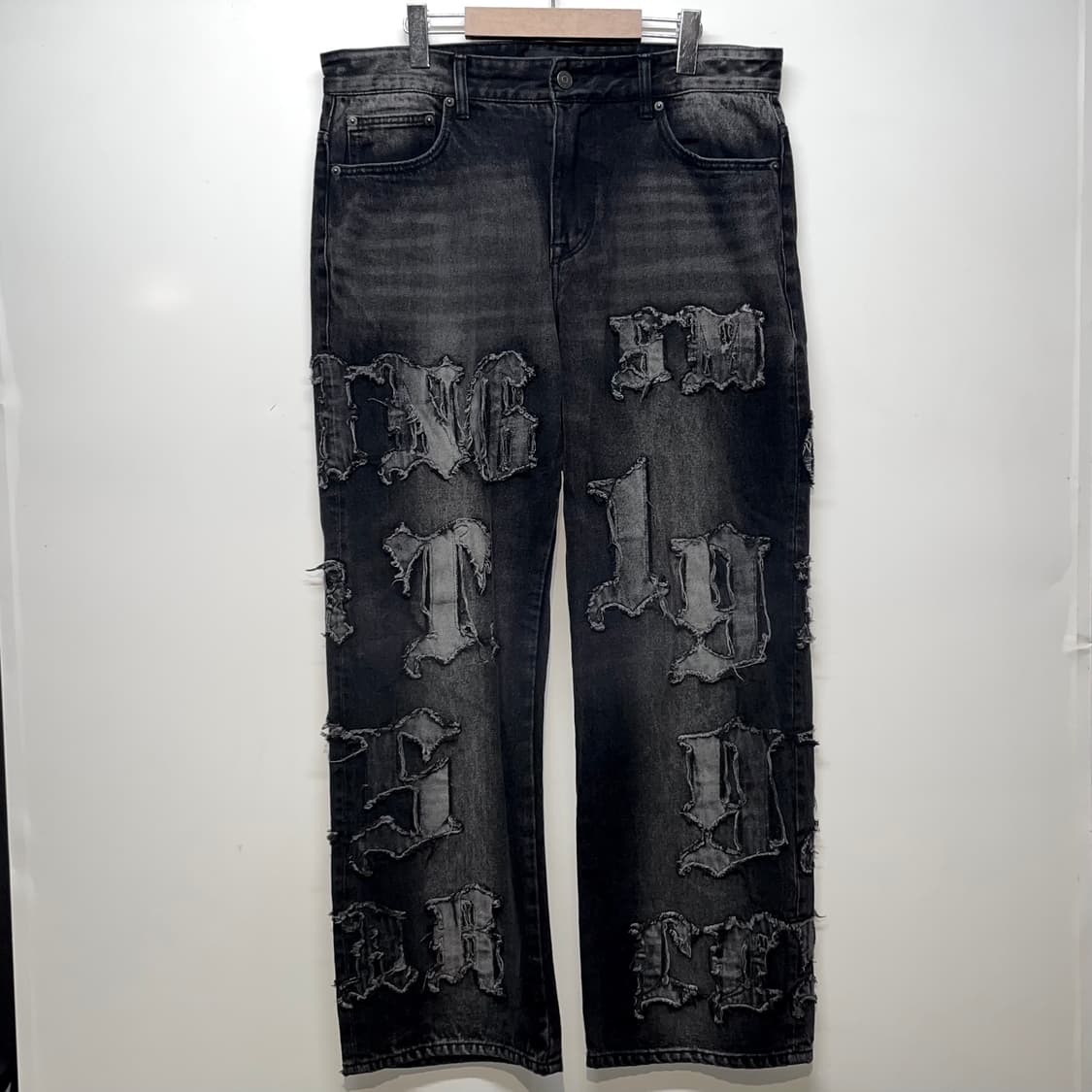 Smokerise newyork 데미지 블랙 데님 상품이미지2