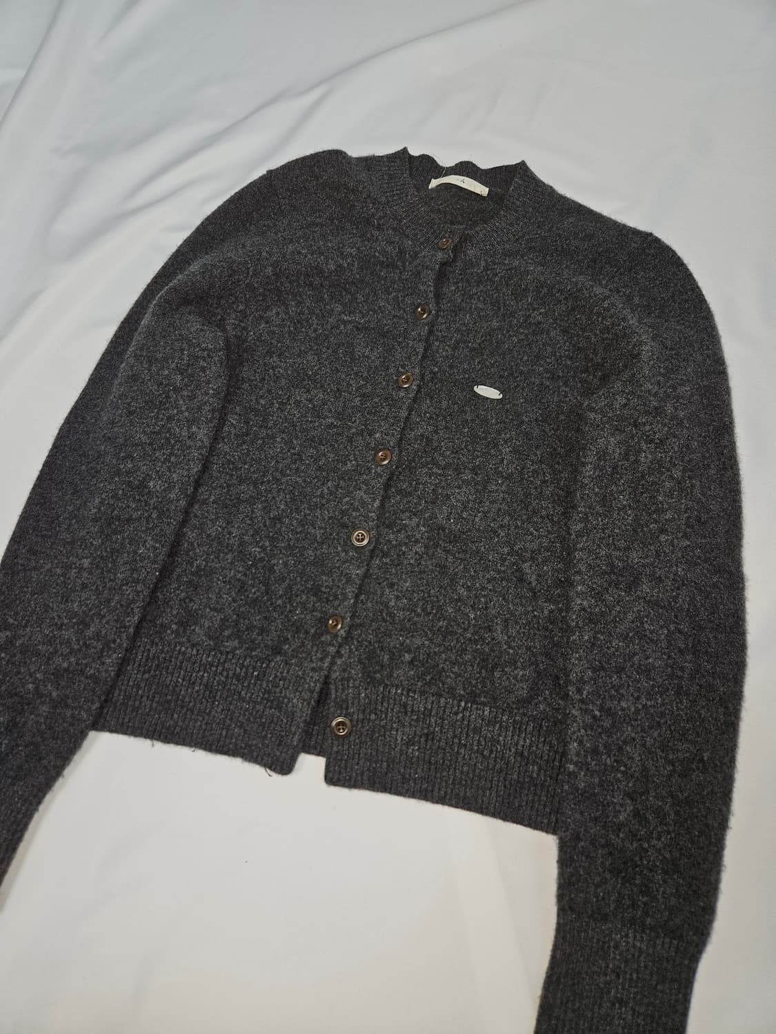 oro 오로 에센셜 라운드 니트 가디건 챠콜 M 상품이미지1