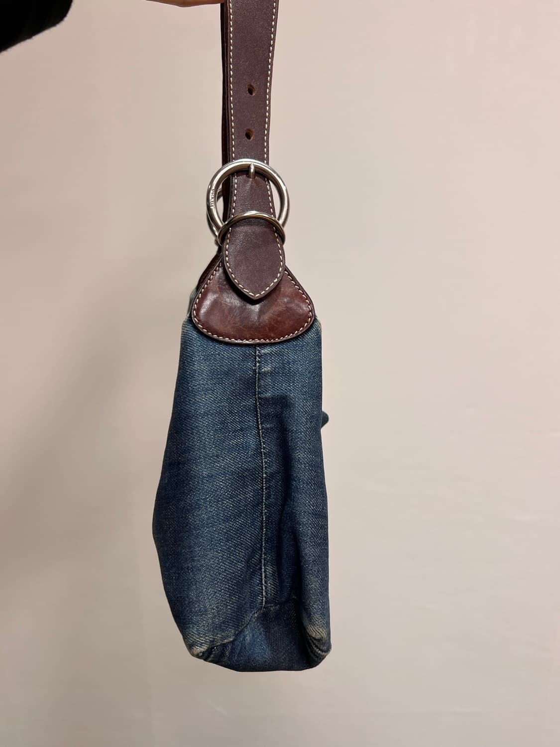 프라다 빈티지 데님 벨트디자인 백 상품이미지3