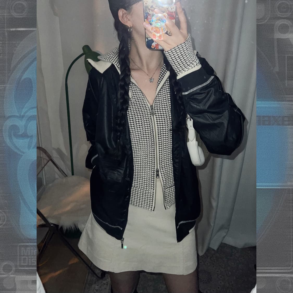 아이보리 코듀로이 미니 스커트 상품이미지5