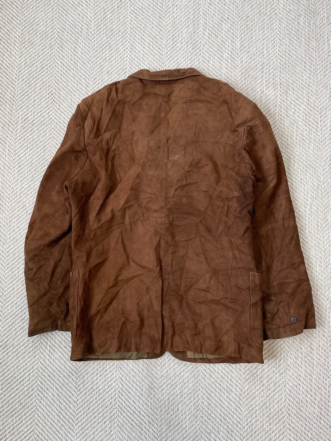 빈티지 스웨이드 가죽 싱글 버튼 테일러드 자켓  J03834 상품이미지8