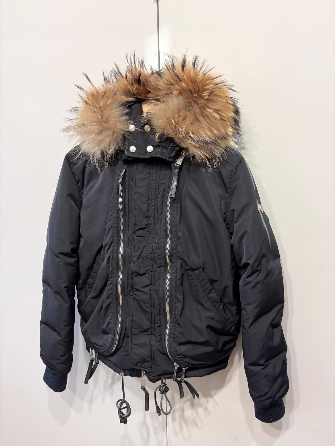 디스퀘어드 멀티지퍼 라쿤 퍼 다운 패딩 자켓 상품이미지2