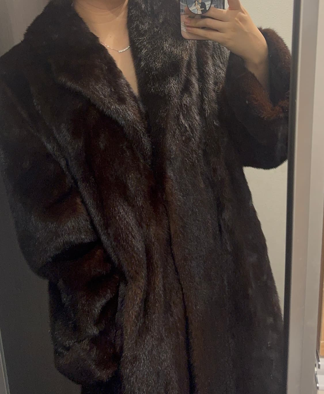 고급 통 밍크 롱 밍크코트 상품이미지7