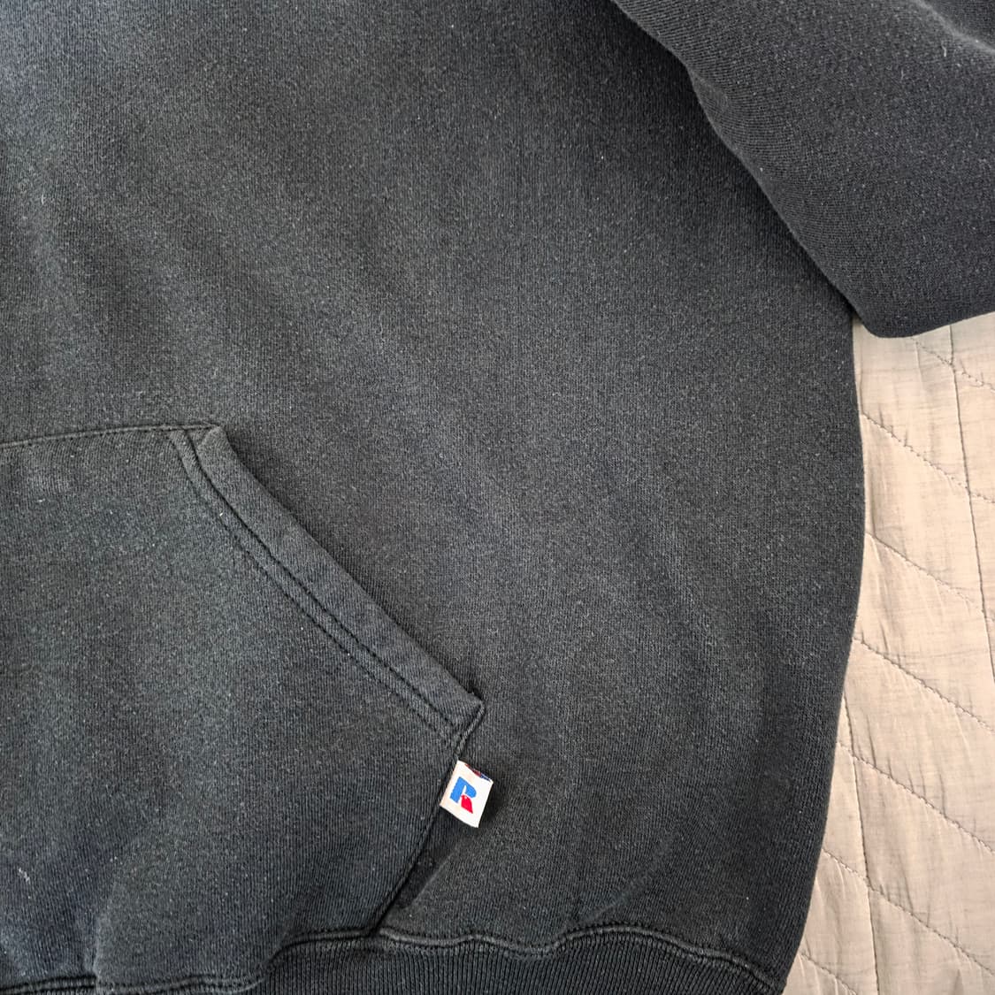 [XXL] 90s 빈티지 러셀 애슬레틱 후드 블랙 라이트 페이드 상품이미지3