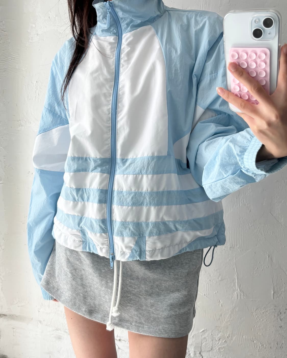 Adidas 아디다스 빅파이어버드 베이비블루컬러 바람막이 자켓 상품이미지10