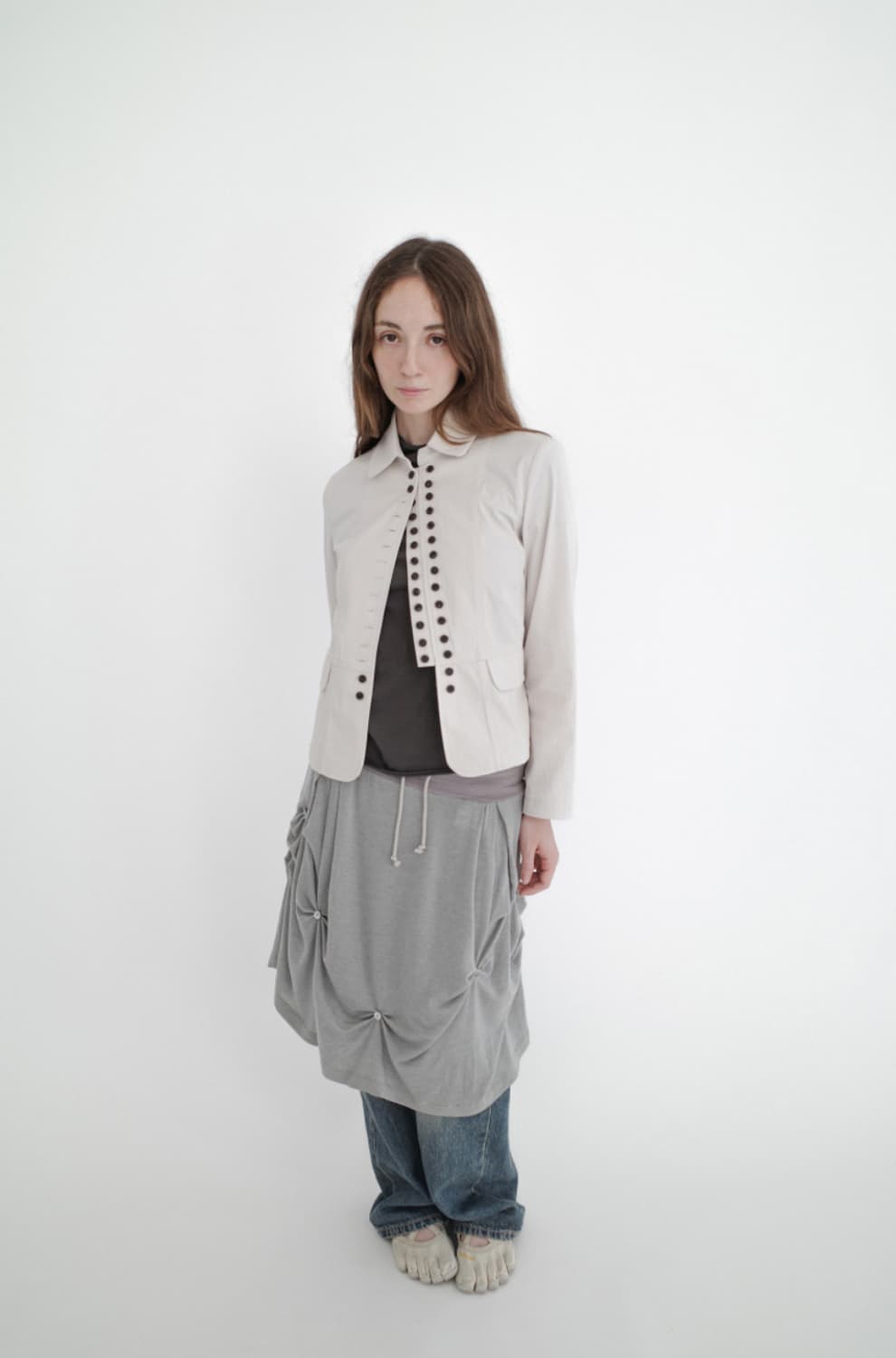 산코파퓨엘라 sankofa puella 멀티플 버튼 자켓 베이지 상품이미지4