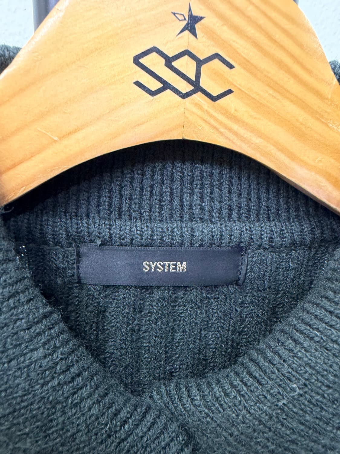 정품) SYSTEM 시스템 한섬 다크 그린 가디건 90F 상품이미지6