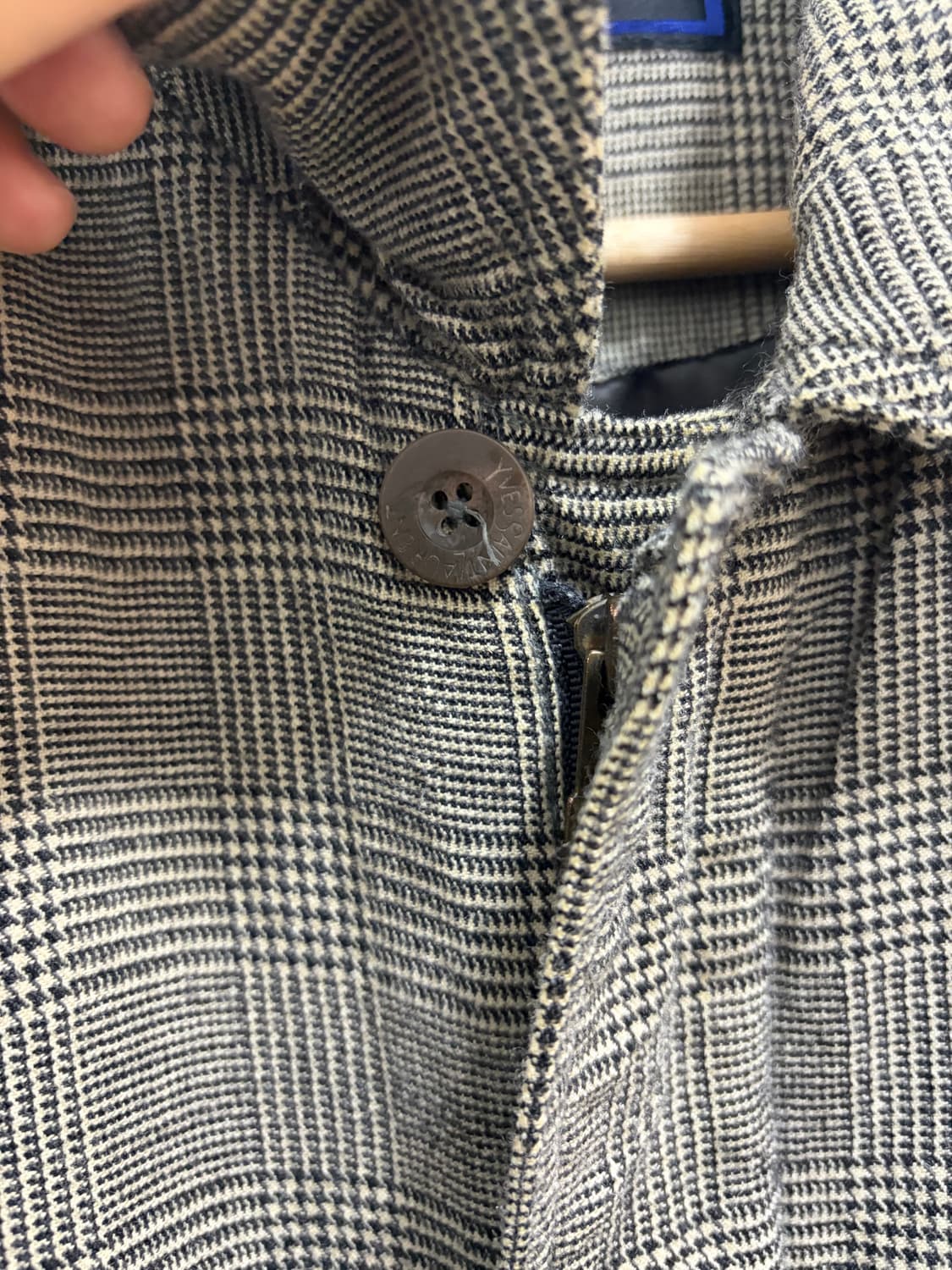 입생로랑 체크 울 혼방 봄버 자켓  상품이미지5