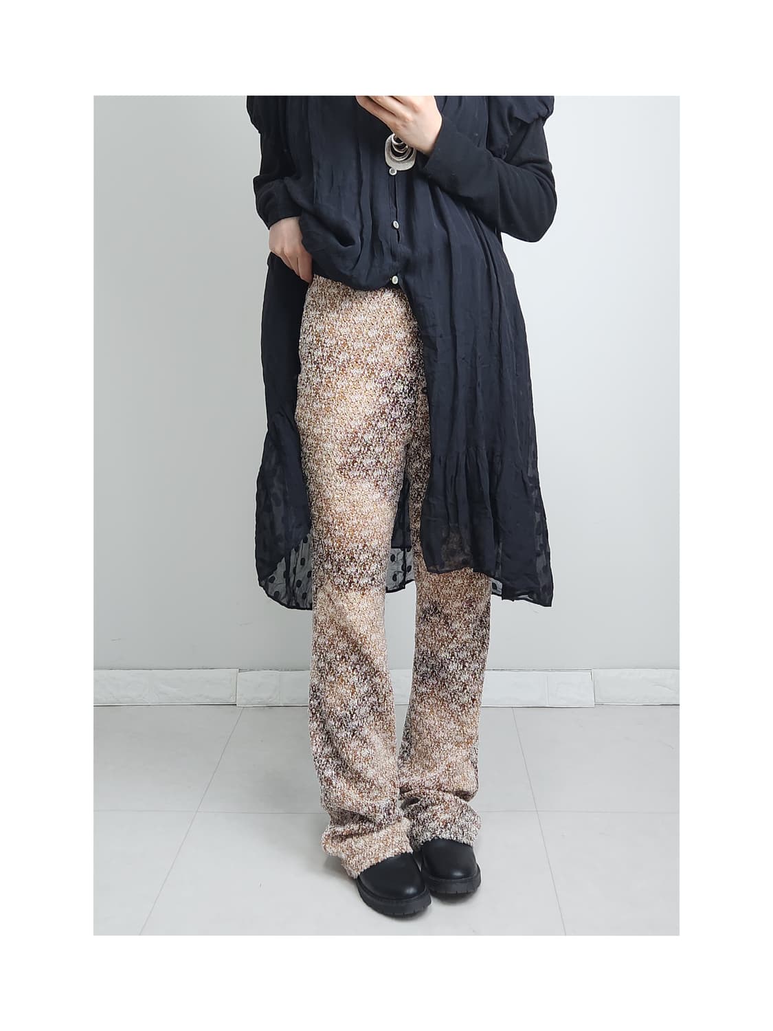 레이스 롱 레깅스 상품이미지1