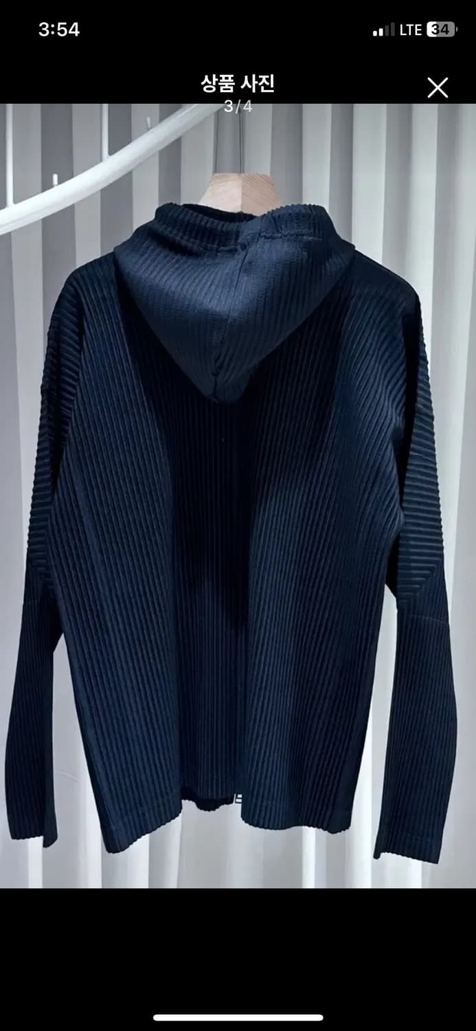 옴므플리세 후드집업 블랙 4 상품이미지3