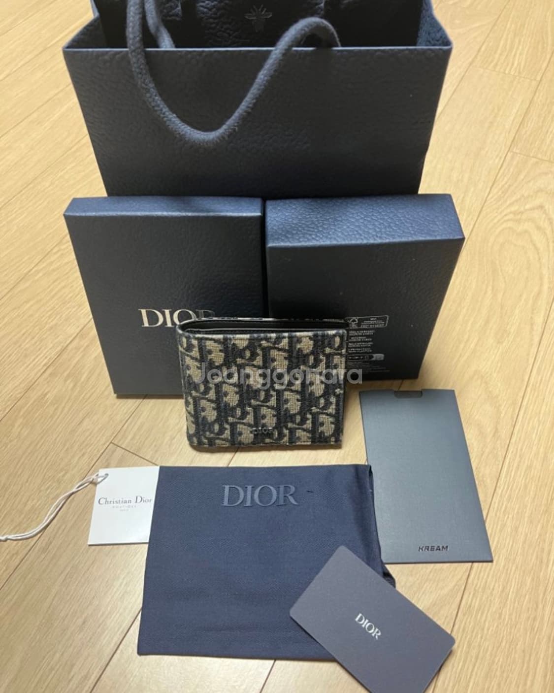 [크림판/풀구성] 디올 컴팩트 오블리크 자카드 반지갑 상품이미지1