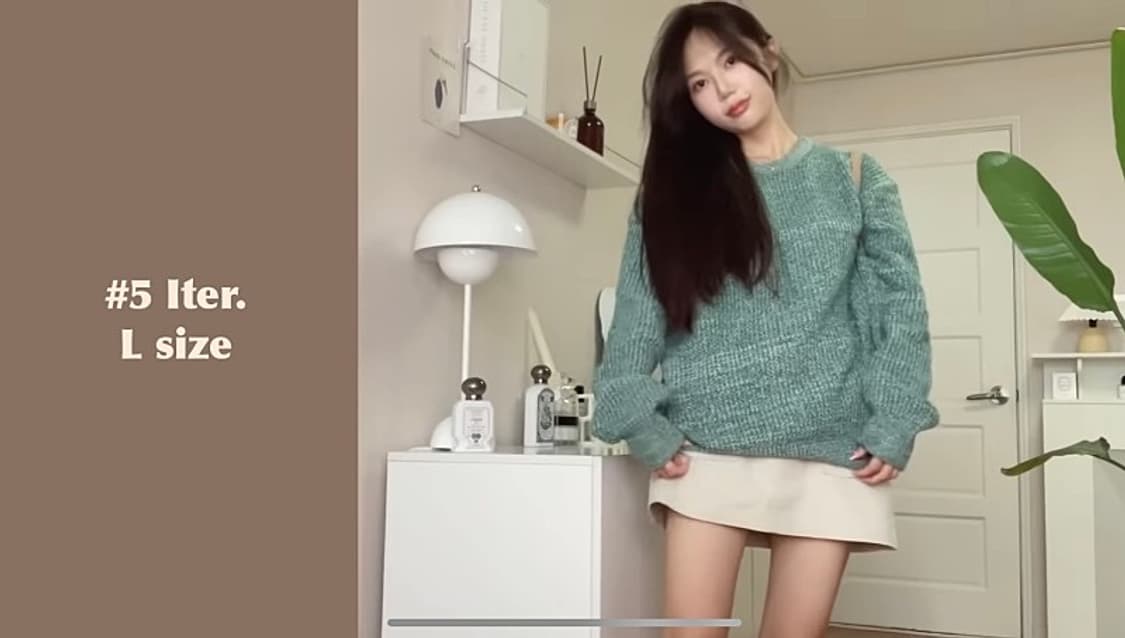 새상품) 유튜버 빛날영 iter 잇터 니트 포레스트 그린 상품이미지4