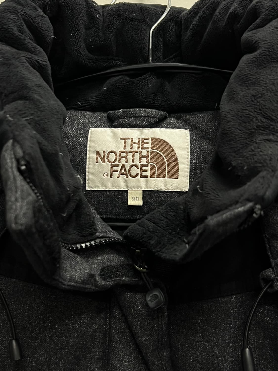 노스페이스 우먼스 구스다운 롱 패딩 자켓 차콜 상품이미지4