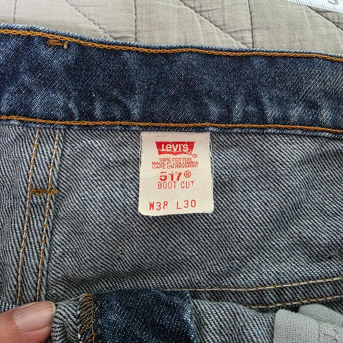 [38X30] 90s 빈티지 리바이스 517 부츠컷 데님 인디고 1 상품이미지6