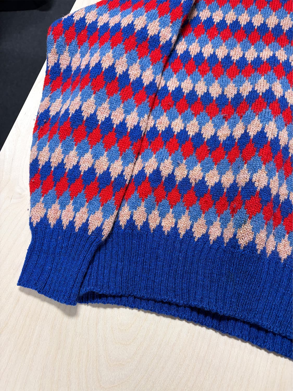 빈티지 울 아가일 노르딕 스웨터 상품이미지6