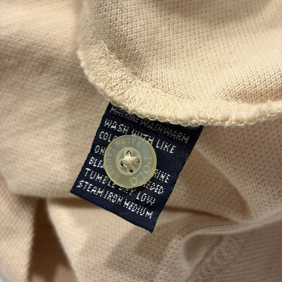 [L] 폴로 랄프로렌 빅포니 베이지 롱슬리브 카라티 C215 상품이미지8