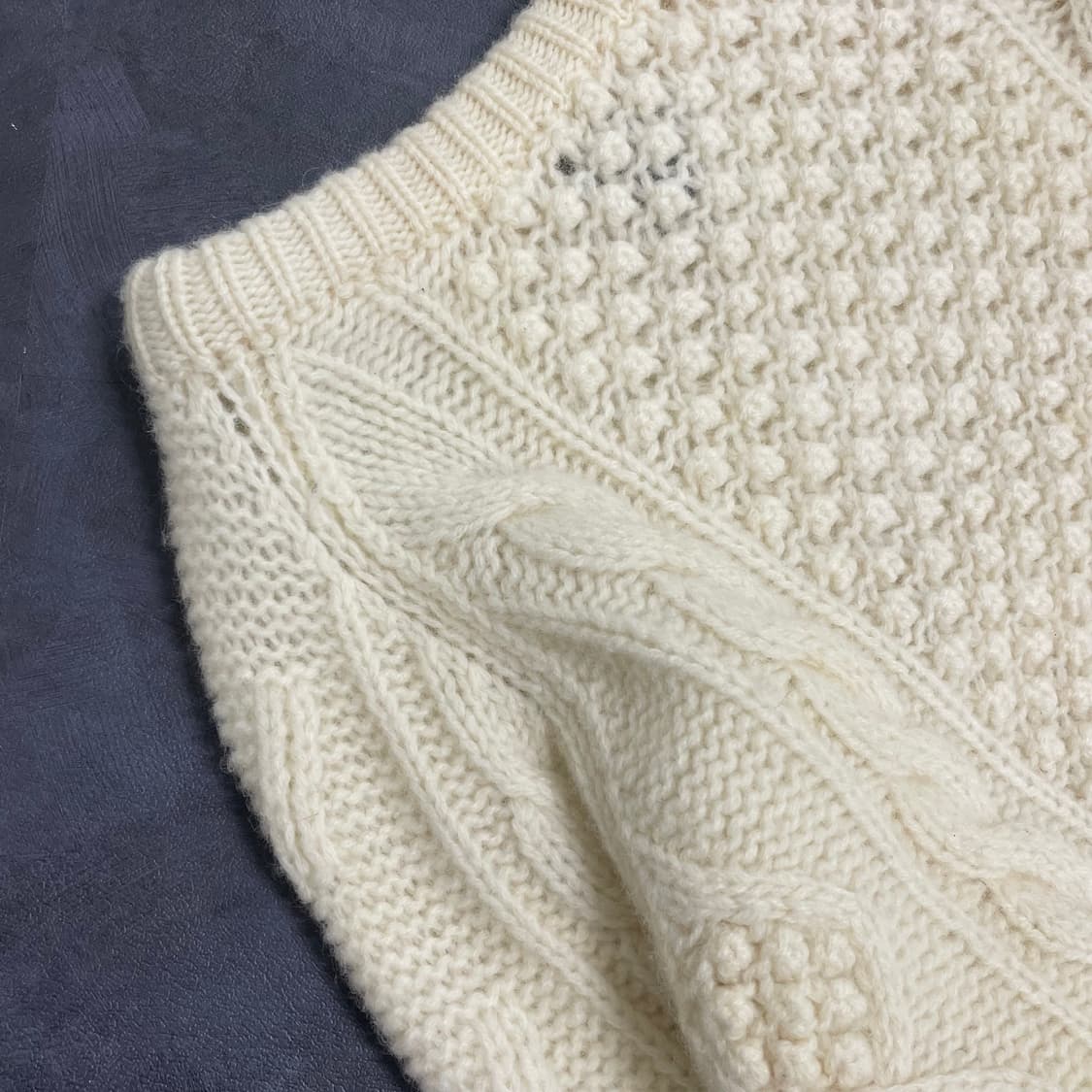 울 100 꽈배기 니트 (남녀공용 상품이미지3