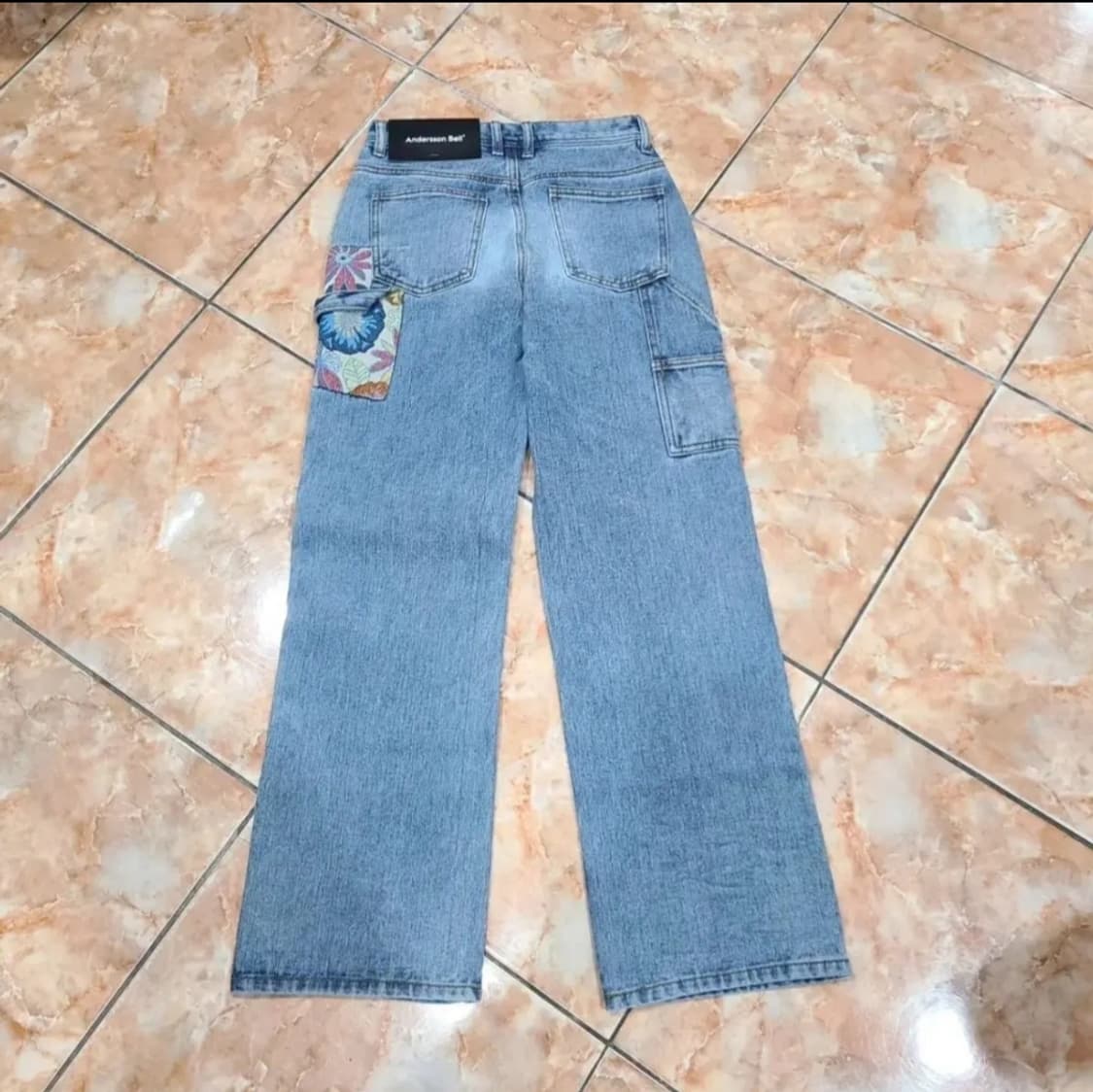 앤더슨벨 자카드 패치워크 더블니 카펜터 데님팬츠 상품이미지5