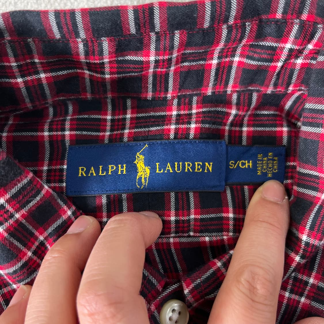100 폴로랄프로렌 빈티지 체크 코튼 셔츠 상품이미지4