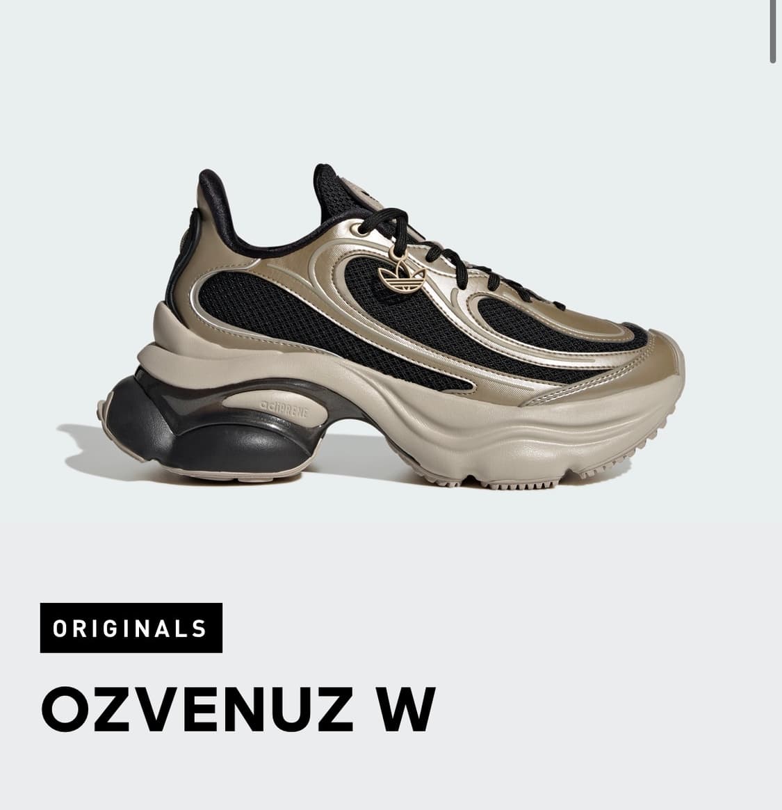 아디다스 오즈베누즈 우먼즈 러닝화 메탈릭 골드 블랙 상품이미지1
