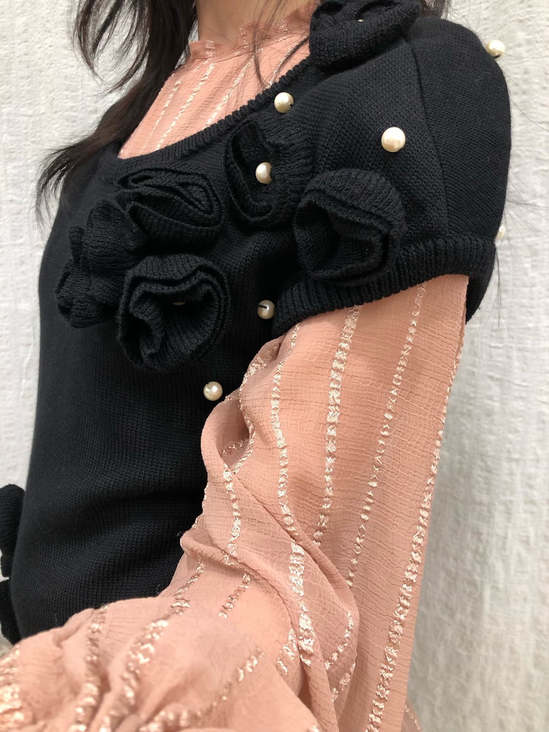 perl rose knit vest 상품이미지1