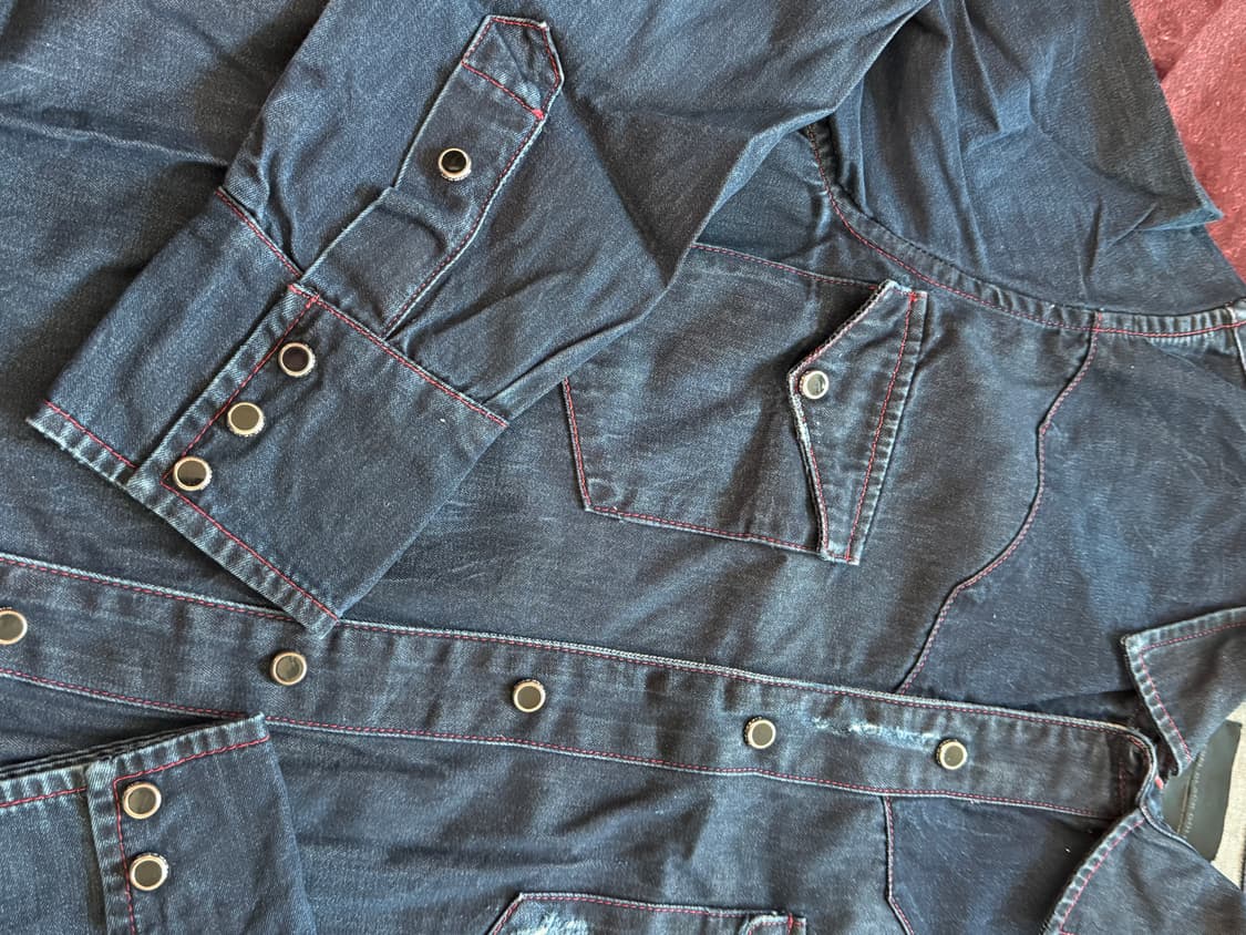 [M] 디젤 블랙 골드 웨스턴 데님 셔츠 자켓 상품이미지3