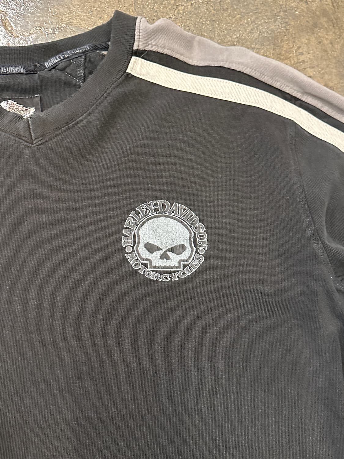 00s 할리데이비슨 Willie G Skull 데미지드 스웻셔츠 L 상품이미지3