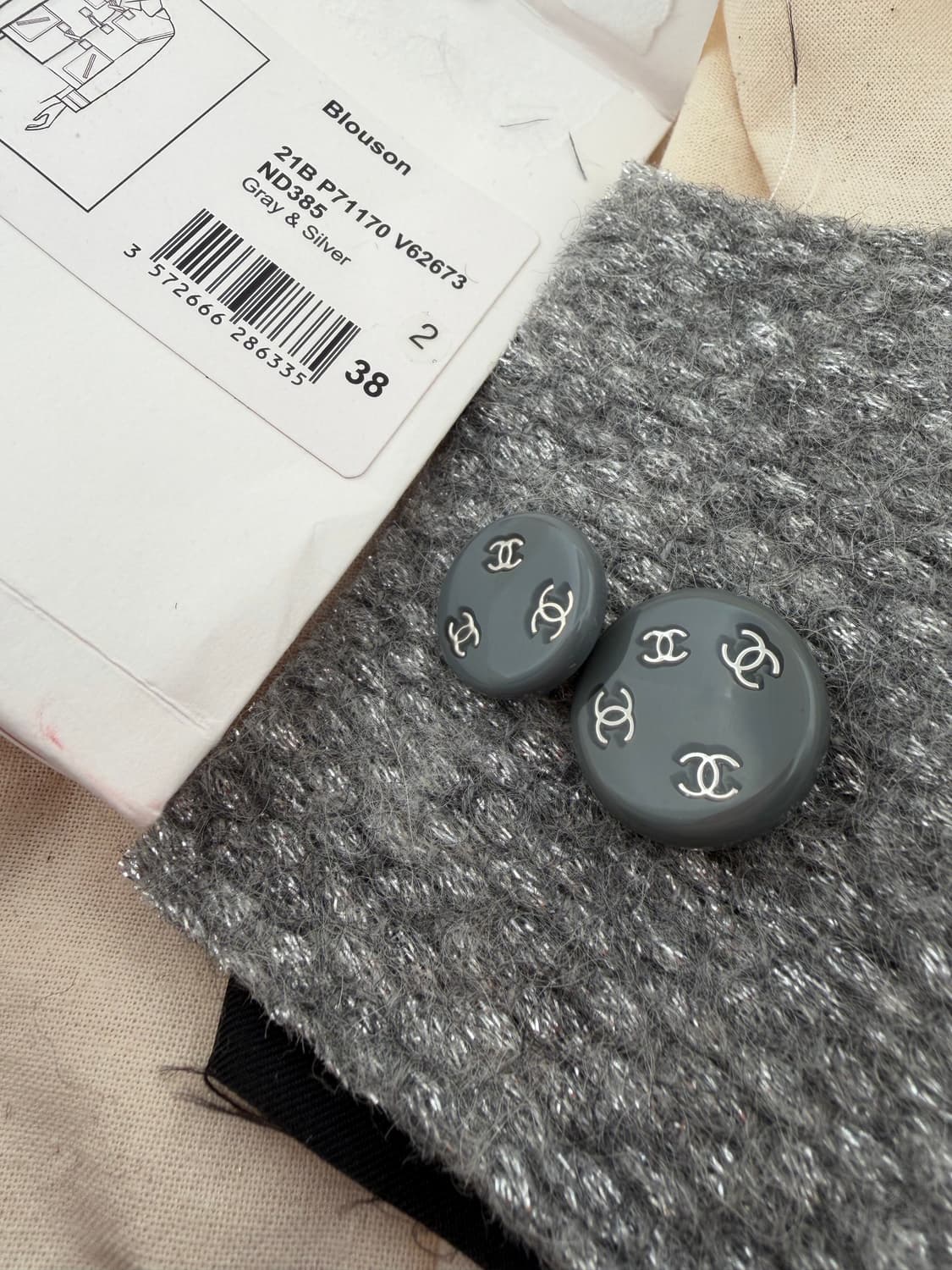 2021b / 샤넬 정품 버튼 리싸이클 이어링 상품이미지6