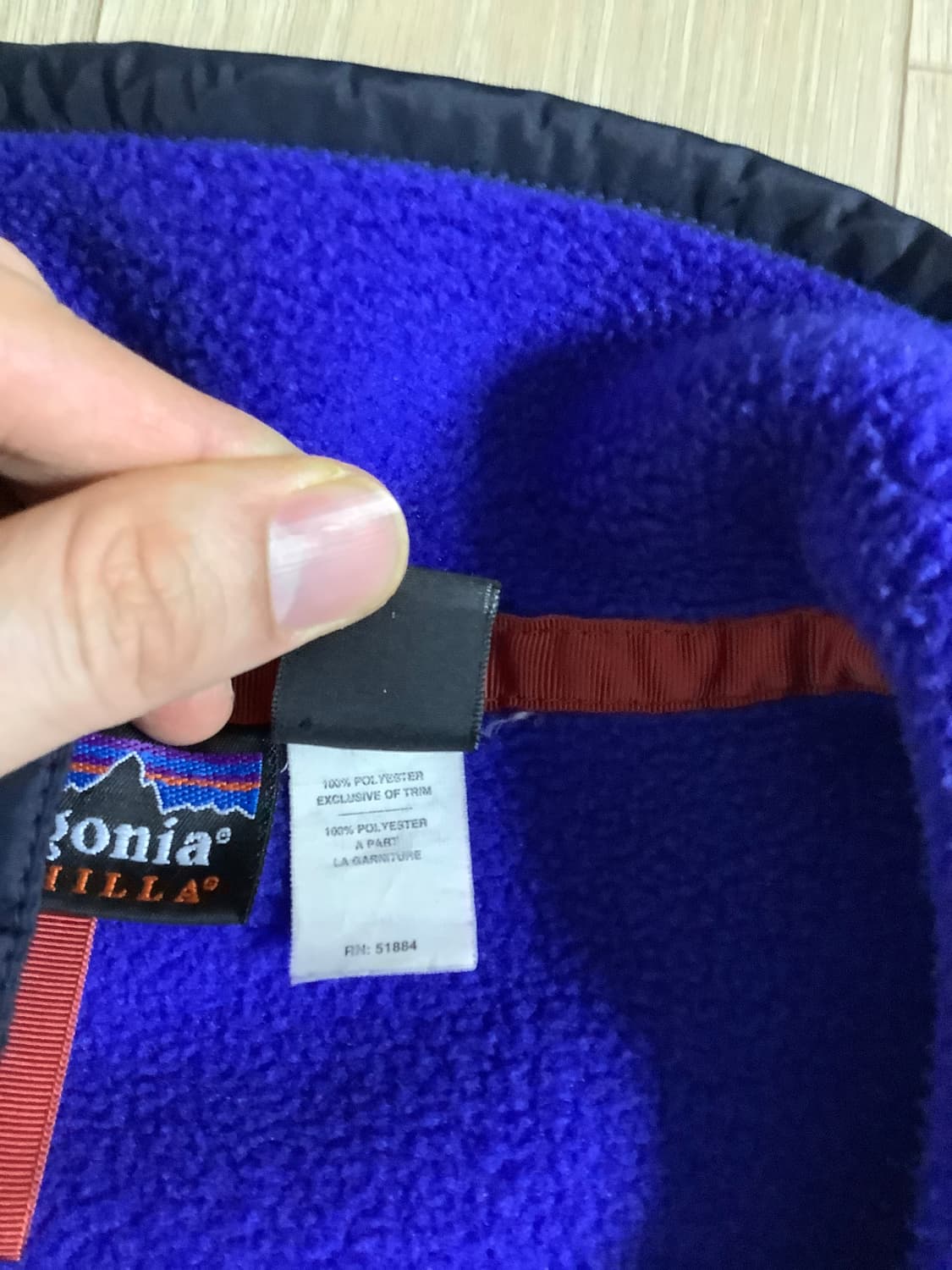 L 파타고니아 90s 빈티지 신칠라 퍼플 블루 플리스 풀오버 상품이미지4