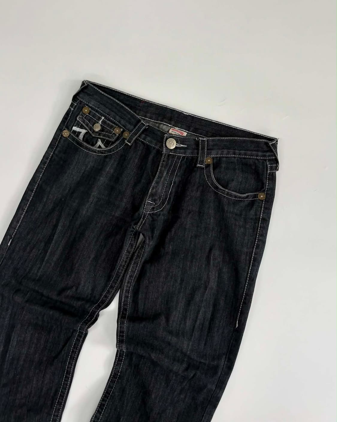 [36] 트루릴리젼 레인보우 빌리 블랙 데님 팬츠 made in usa 상품이미지6