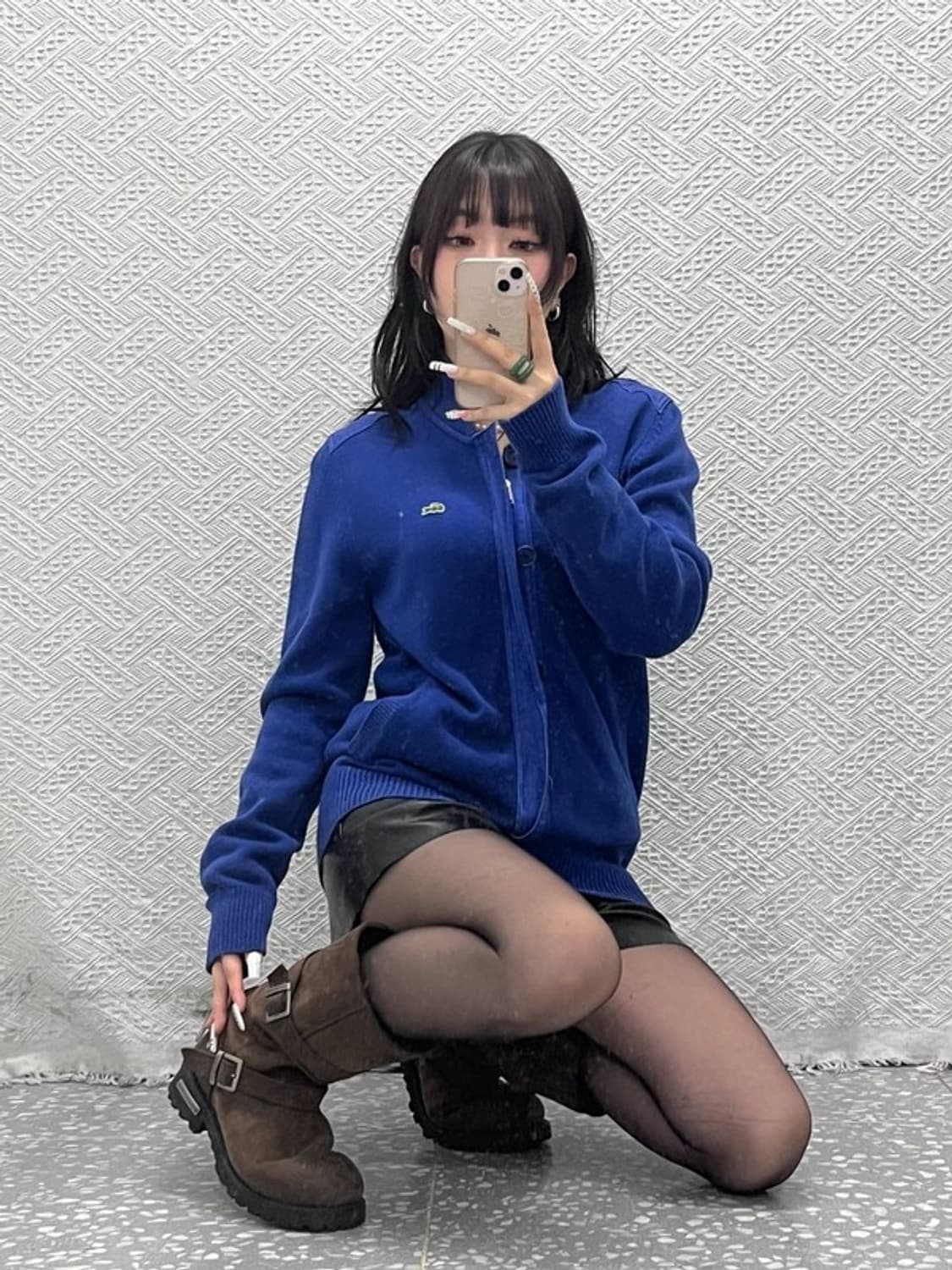 라코스테 캐주얼 빈티지 레트로 집업 니트 가디건 3 C11036 상품이미지2